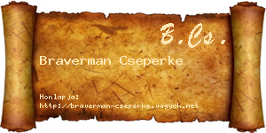 Braverman Cseperke névjegykártya